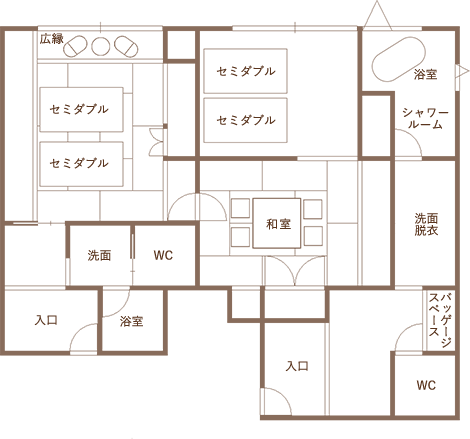 有明・曙　コネクティングルーム 間取り