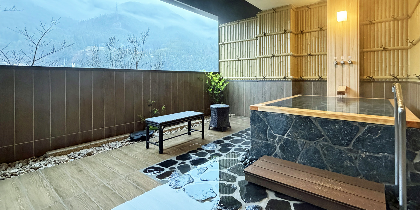 山形屋の貸切露天風呂「玉響」